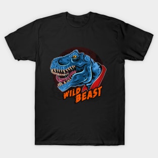 Dinosaur t rex head wild beast roar rage face T-Shirt